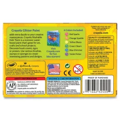 Sale 2 oz Washable Paint - 6 Assorted Classic Colors Arts & Crafts Supplies