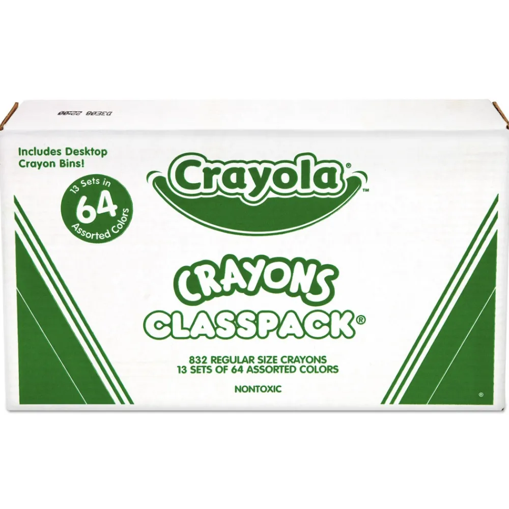 Online Classpack Regular Crayons with 13 Caddies - Assorted (832/Box) Arts & Crafts Supplies