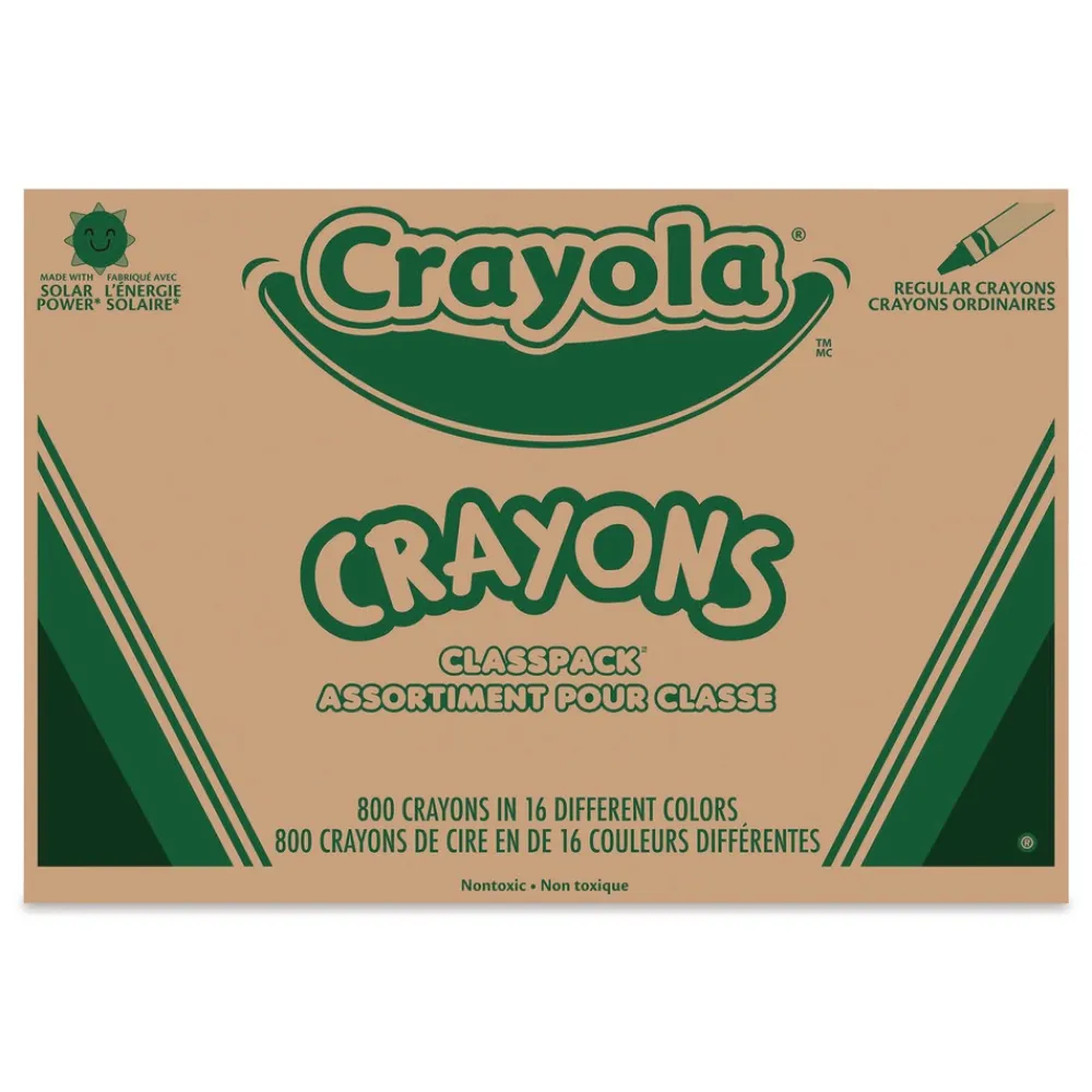 Discount 16-Color Classpack Regular Crayons (800/Box) Arts & Crafts Supplies
