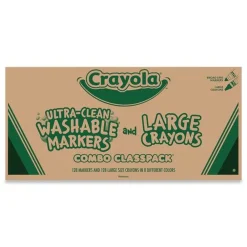 8-Color Crayon and Ultra-Clean Washable Marker Classpack (1-Box) Arts & Crafts Supplies