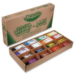 8-Color Crayon and Ultra-Clean Washable Marker Classpack (1-Box) Arts & Crafts Supplies