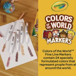 Discount Colors of the World Fine Bullet Tip Washable Markers - Assorted Colors (24/Pack) Pens, Pencils & Markers