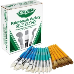Discount Large Variety Paint Brush Classpack (36/Set) Arts & Crafts Supplies