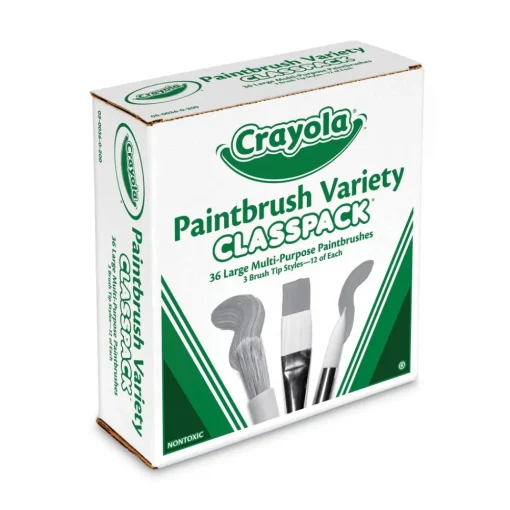 Discount Large Variety Paint Brush Classpack (36/Set) Arts & Crafts Supplies