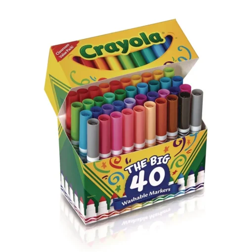 Online Ultra-Clean Broad Bullet Tip Washable Markers - Assorted Colors (1-Set) Pens, Pencils & Markers