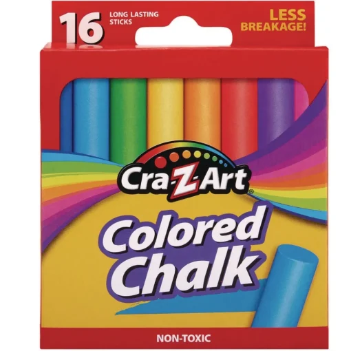 Outlet Colored Chalk - Assorted Colors (16/Pack) Arts & Crafts Supplies