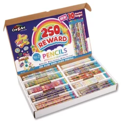New No. 2 Pencils Motivational Classpack - Black Lead/Assorted Barrels (250/Set) Pens, Pencils & Markers