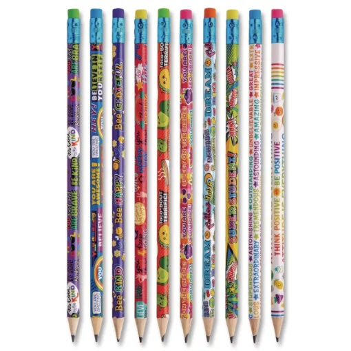 New No. 2 Pencils Motivational Classpack - Black Lead/Assorted Barrels (250/Set) Pens, Pencils & Markers