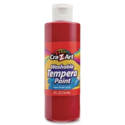 Clearance Washable Tempera Paint, 10 Assorted Colors, 8 oz Bottle, 10/Pack Arts & Crafts Supplies