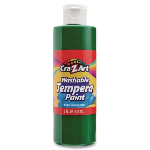 Clearance Washable Tempera Paint, 10 Assorted Colors, 8 oz Bottle, 10/Pack Arts & Crafts Supplies
