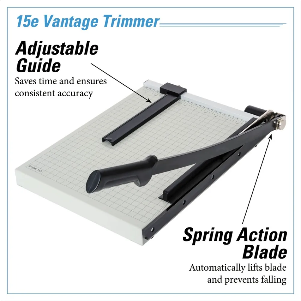 Best Vantage 12.25 x 15.75 Guillotine 15-Sheet Paper Trimmer/Cutter Arts & Crafts Supplies