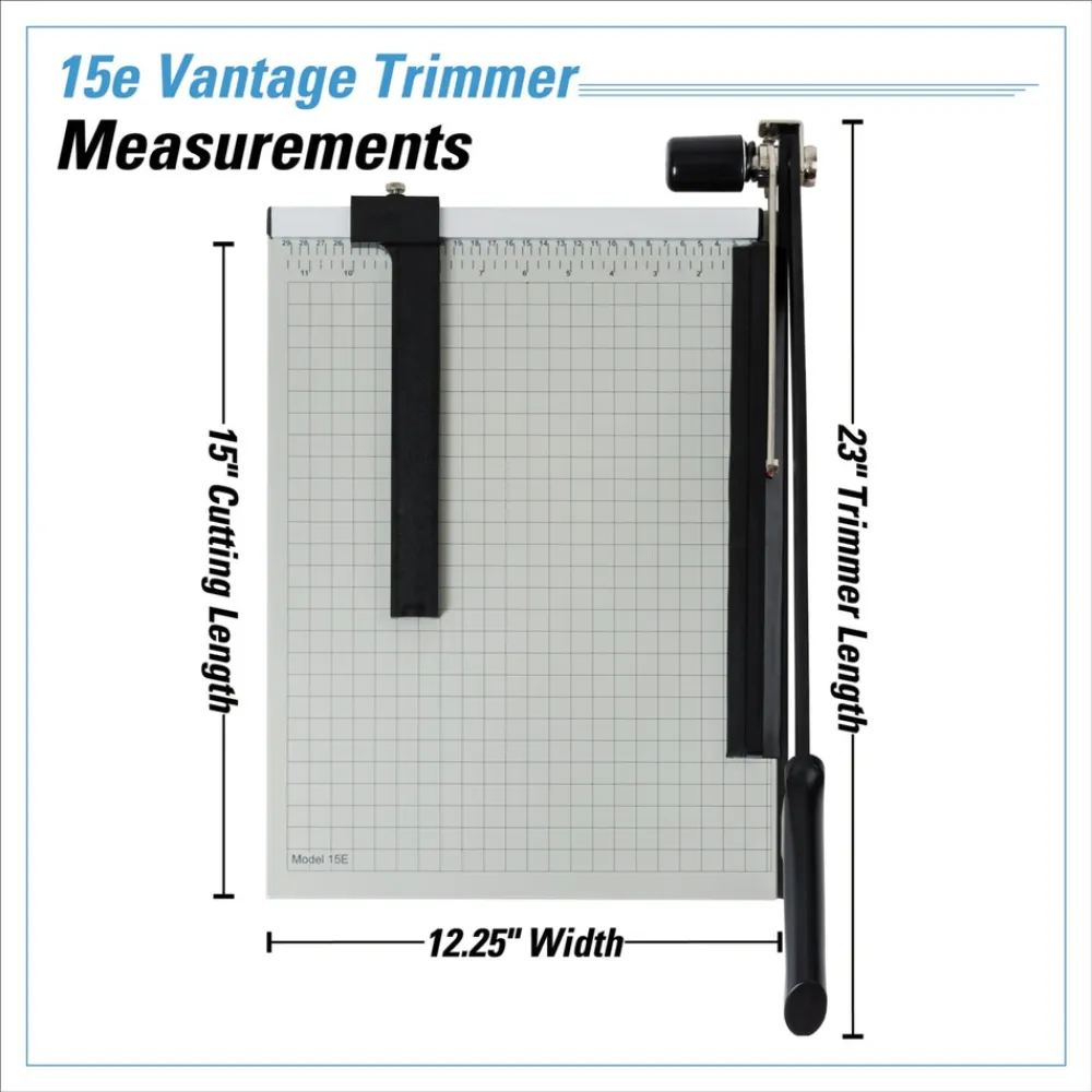 Best Vantage 12.25 x 15.75 Guillotine 15-Sheet Paper Trimmer/Cutter Arts & Crafts Supplies