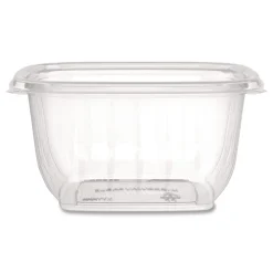8.5 in. x 8.5 in. x 1.96 in. 16 oz. Plastic Bowls - Square Clear (504/Carton) Tabletop And Serveware