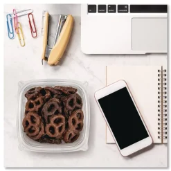 8.5 in. x 8.5 in. x 1.96 in. 16 oz. Plastic Bowls - Square Clear (504/Carton) Tabletop And Serveware