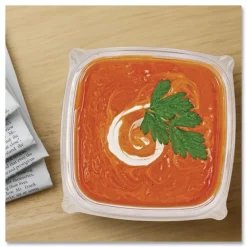 Discount 8.5 in. x 8.5 in. x 2.64 in. 12 oz. Plastic Bowls - Square Clear (504/Carton) Tabletop And Serveware