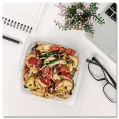 Discount 8.5 in. x 8.5 in. x 2.64 in. 12 oz. Plastic Bowls - Square Clear (504/Carton) Tabletop And Serveware