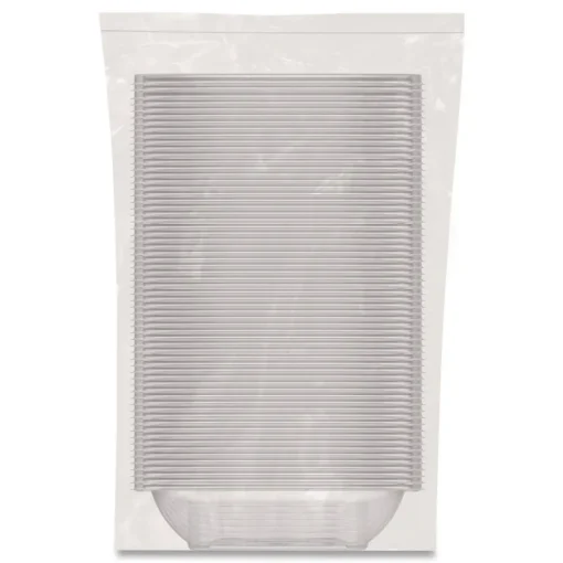 Clearance 5 in. x 5 in. x 1.49 in. 32 oz. Plastic Bowls - Square Clear (252/Carton) Tabletop And Serveware