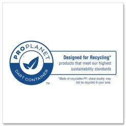 Online 6.31 in. x 6.31 in. x 3 in. ProPlanet Microwaveable Hinged Plastic Containers - Clear (300/Carton) Tabletop And Serveware