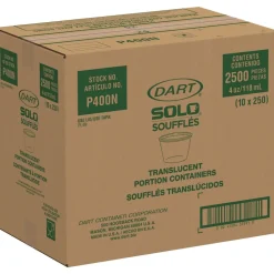 Clearance 4 oz. Polystyrene Portion Cups - Translucent (2500/Carton) Tabletop And Serveware