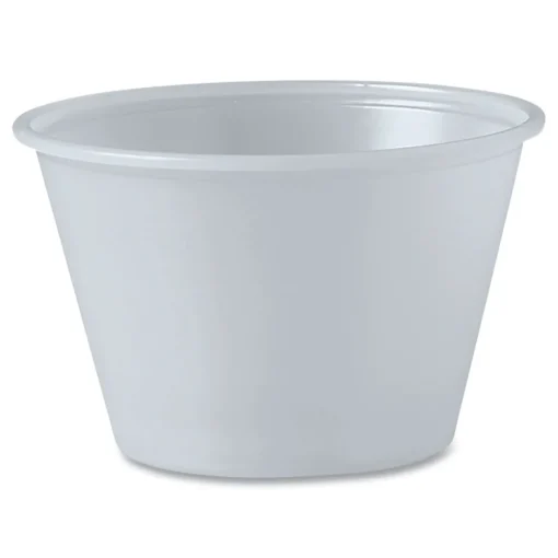 Clearance 4 oz. Polystyrene Portion Cups - Translucent (2500/Carton) Tabletop And Serveware