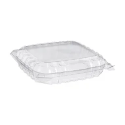 Sale C89PST1 ClearSeal 8.31 in. x 8.31 in. x 2 in. Hinged-Lid Plastic Containers - Clear (250/Carton) Tabletop And Serveware