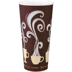 Clearance Thermoguard 24 oz. Insulated Paper Hot Cups - Steam Print (600/Carton) Tabletop And Serveware