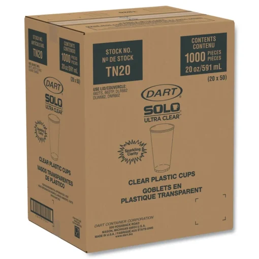 Discount TN20 Ultra Clear 20 oz. PET Cold Cups (20/Carton) Tabletop And Serveware