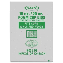 Hot W16FTS-0500 Plastic Lids for 16 oz/20 oz Foam Cups and Containers - Translucent (1000/Carton) Tabletop And Serveware