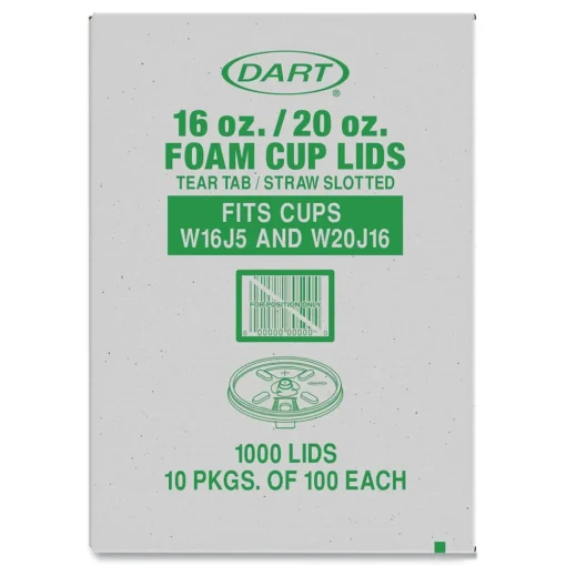 Hot W16FTS-0500 Plastic Lids for 16 oz/20 oz Foam Cups and Containers - Translucent (1000/Carton) Tabletop And Serveware