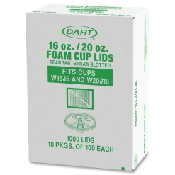 Hot W16FTS-0500 Plastic Lids for 16 oz/20 oz Foam Cups and Containers - Translucent (1000/Carton) Tabletop And Serveware