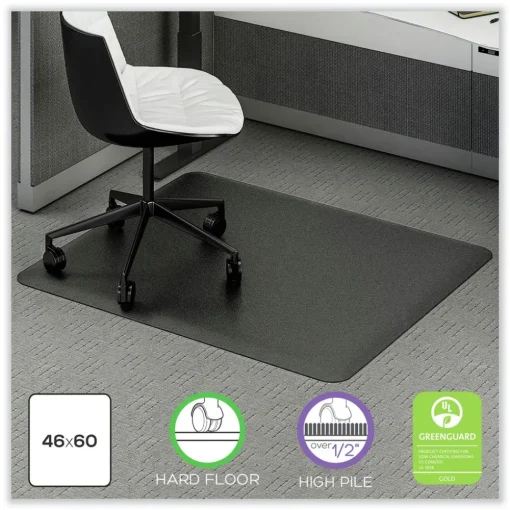 Outlet 60 in. x 46 in. Ergonomic Sit Stand Mat - Black Cleaning & Janitorial Supplies