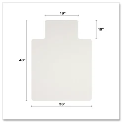 New 36 in. x 48 in. Oceanmat Hard Floor Lipped Chair Mat - Clear Cleaning & Janitorial Supplies