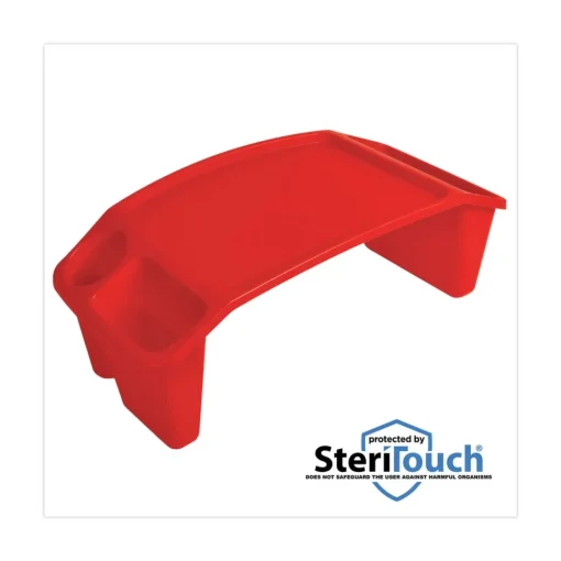 New 23.35 in. x 12 in. x 8.53 in. Antimicrobial Rectangular Lap Desk - Red Office Furniture & Lighting