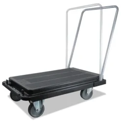 Discount 300 lb Capacity 21 x 32.5 x 37.5 Heavy-Duty Platform Cart - Black Cleaning & Janitorial Supplies