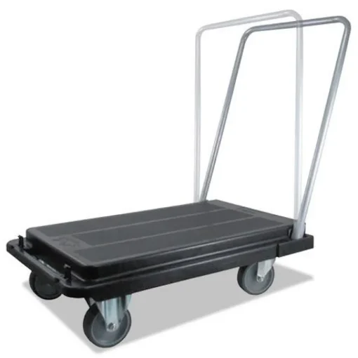 Discount 300 lb Capacity 21 x 32.5 x 37.5 Heavy-Duty Platform Cart - Black Cleaning & Janitorial Supplies