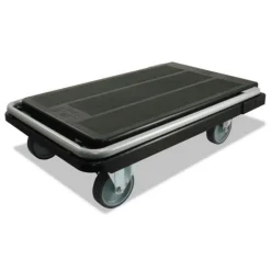 Discount 300 lb Capacity 21 x 32.5 x 37.5 Heavy-Duty Platform Cart - Black Cleaning & Janitorial Supplies