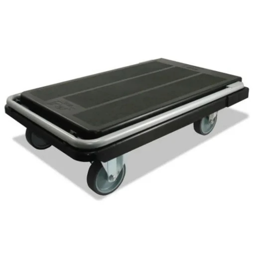 Discount 300 lb Capacity 21 x 32.5 x 37.5 Heavy-Duty Platform Cart - Black Cleaning & Janitorial Supplies