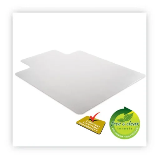 New 36 x 48 SuperMat Frequent Use Lipped Roll Chair Mat for Med Pile Carpet - Clear Office Furniture & Lighting