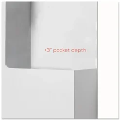 13.75 x 3.63 x 13.94 Plastic Suggestion Box Literature Holder with Locking Top - White Desk Accessories & Office Organizers