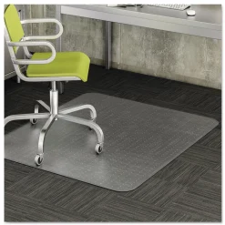 Sale DuraMat Moderate Use Low Pile Carpet Flat Rectangle 46 in. x 60 in. Chair Mat - Clear Cleaning & Janitorial Supplies