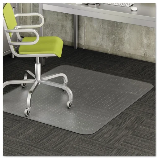 Sale DuraMat Moderate Use Low Pile Carpet Flat Rectangle 46 in. x 60 in. Chair Mat - Clear Cleaning & Janitorial Supplies