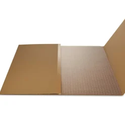 Sale DuraMat Moderate Use Low Pile Carpet Flat Rectangle 46 in. x 60 in. Chair Mat - Clear Cleaning & Janitorial Supplies