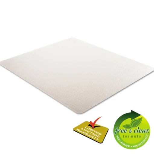 Sale DuraMat Moderate Use Low Pile Carpet Flat Rectangle 46 in. x 60 in. Chair Mat - Clear Cleaning & Janitorial Supplies