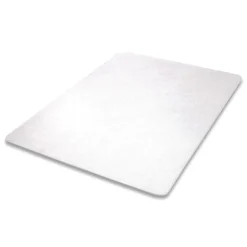 Discount Medium Pile Carpet Rectangular 60 in. x 46 in. Antimicrobial Chair Mat - Clear Cleaning & Janitorial Supplies