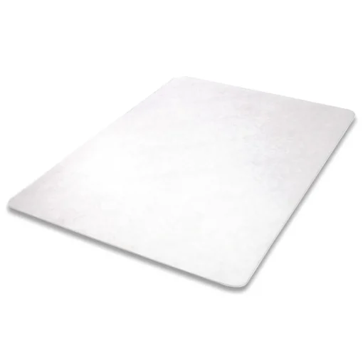 Discount Medium Pile Carpet Rectangular 60 in. x 46 in. Antimicrobial Chair Mat - Clear Cleaning & Janitorial Supplies