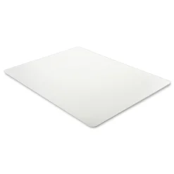 Discount Medium Pile Carpet Rectangular 60 in. x 46 in. Antimicrobial Chair Mat - Clear Cleaning & Janitorial Supplies