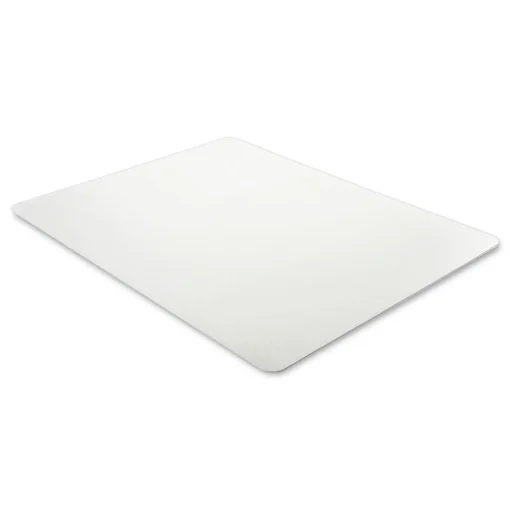 Discount Medium Pile Carpet Rectangular 60 in. x 46 in. Antimicrobial Chair Mat - Clear Cleaning & Janitorial Supplies