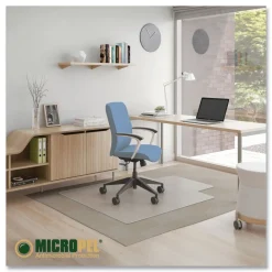 Discount Medium Pile Carpet Lipped 48 in. x 36 in. Antimicrobial Chair Mat - Clear (1/Carton) Cleaning & Janitorial Supplies
