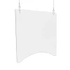 Clearance PBCHA2424 23.75 in. x 23.75 in. Acrylic Hanging Barrier - Clear (2/Carton) Desk Accessories & Office Organizers