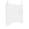 Best PBCHPC2424 23.75 in. x 23.75 in. Polycarbonate Hanging Barrier - Clear (2/Carton) Desk Accessories & Office Organizers